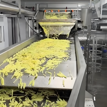 薯?xiàng)l油炸流水線